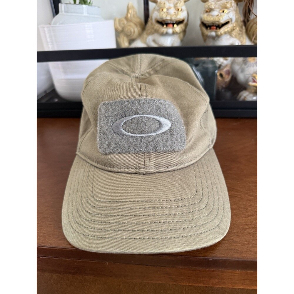 Y2K Oakley Hat Men's Small/Medium Elite Logo Coyote Desert Tactical Cap Clean!